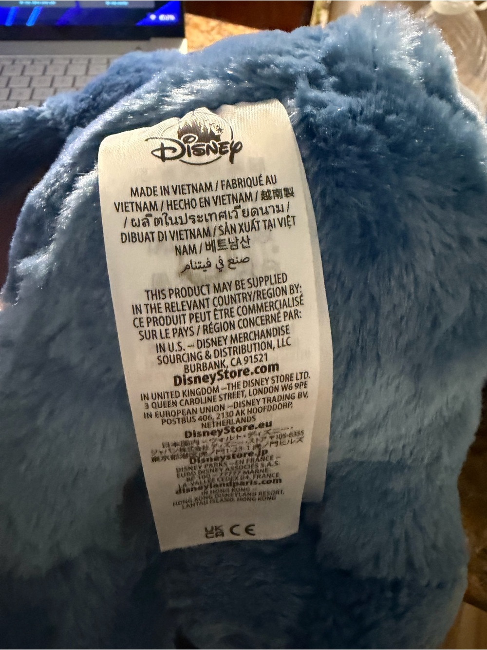 Disney Blue Stitch Plush with Pink Ear Accents - Picture 3 of 3